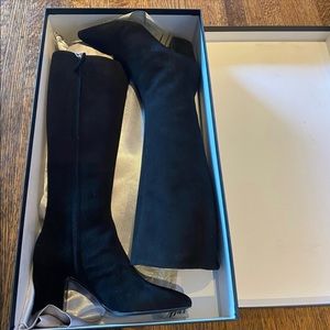 Giuseppe Zanotti Tall Black Suede Boots Size 7